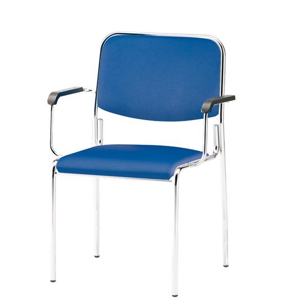 スタッキングチェア 会議椅子 ミーティングチェア肘付 4脚セット FSX-4AL-4 W572xD516xH784mm ビニールレザー 会議用イス 会議用いす_5