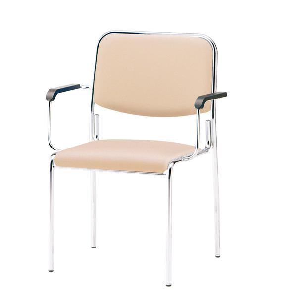 スタッキングチェア 会議椅子 ミーティングチェア肘付 4脚セット FSX-4AL-4 W572xD516xH784mm ビニールレザー 会議用イス 会議用いす_9