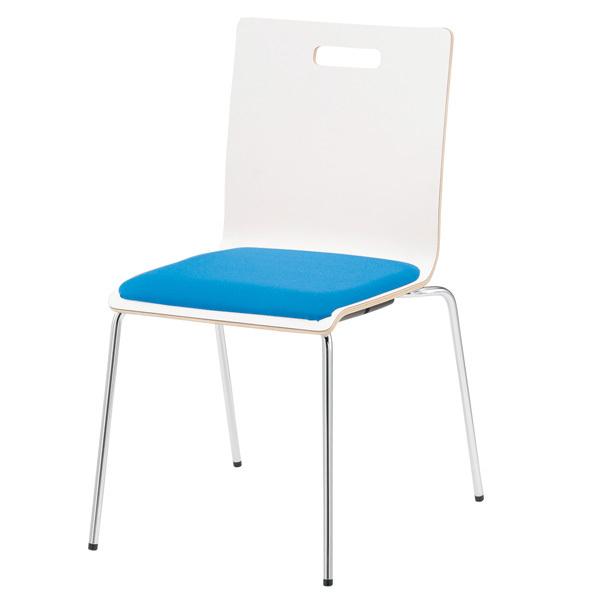 スタッキングチェア 会議椅子 ミーティングチェア PM-50MP-4 W480xD556xH790mm 4本脚パッド付タイプ 4脚セット 会議用イス 会議用いす_4