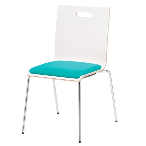 スタッキングチェア 会議椅子 ミーティングチェア PM-50MP-4 W480xD556xH790mm 4本脚パッド付タイプ 4脚セット 会議用イス 会議用いす_5