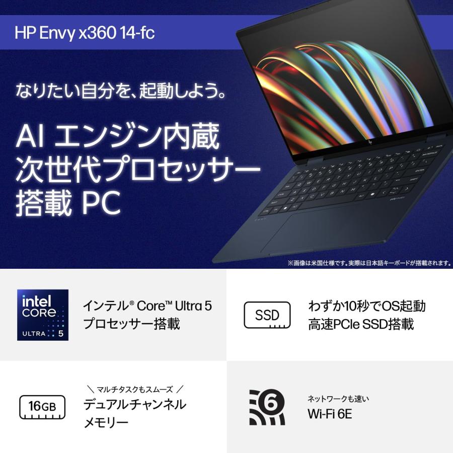 ENVY x360 HP Envy 14-fc Core Ultra 5/メモリ16GB/SSD512GB/14型WUXGA