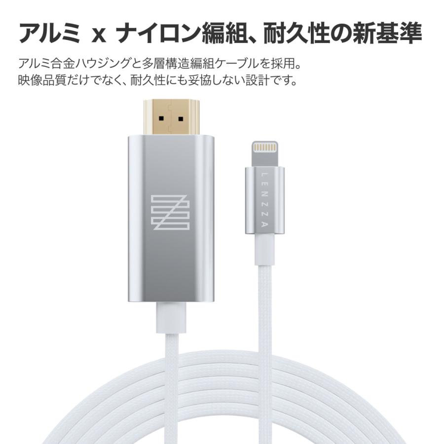 LENZZA レンツァ Apple MFi認証 Lightning - HDMI ミラーリング