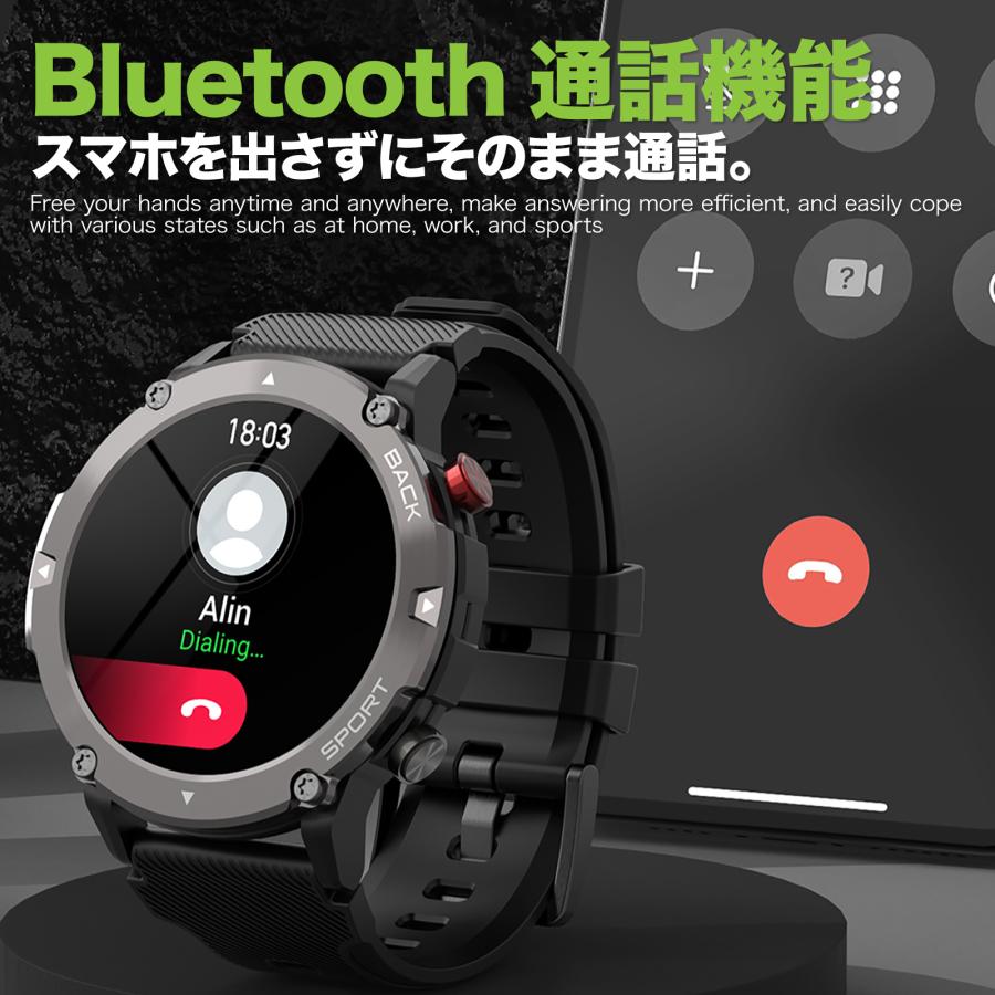 スマートウォッチ 日本語 タフネス ミリタリー アーミー iPhone スマートウォッチ 日本語 タフネス ミリタリー アーミー iPhone
