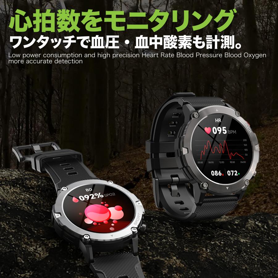 スマートウォッチ 日本語 タフネス ミリタリー アーミー iPhone スマートウォッチ 日本語 タフネス ミリタリー アーミー iPhone