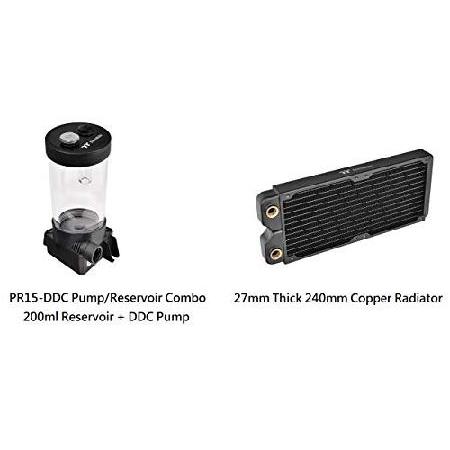 【国産】 Thermaltake Pacific C240 Ddc Res/Pump 5V マザーボード シンクロ 銅ラジエーター ソフトチューブ 水冷キット CL-W249-CU12SW-A 240mm 銅ラジエーター 【HOV1135039847】(39996円)