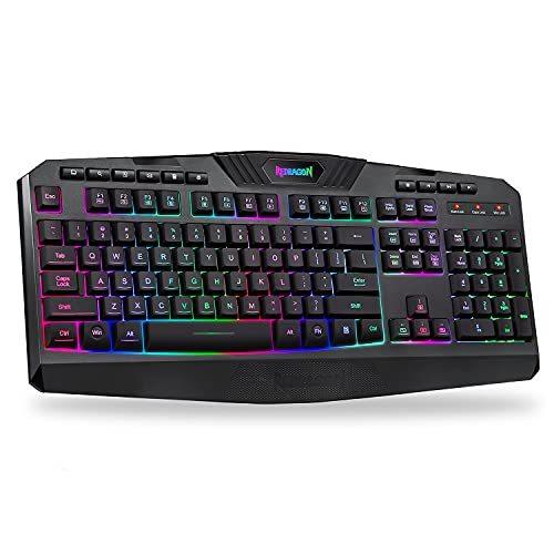 Redragon K503 Gaming Keyboard, RGB LED Backlit, Multimedia Keys, Silent USB