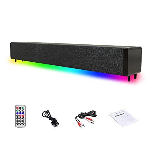 RGB Speaker Soundbar Bar, Sound BAODAN LED w Colors, Several with Bar Light PCスピーカー 2022超人気