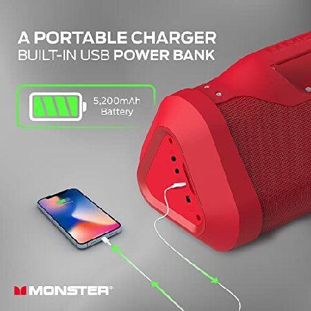 Monster Blaster 3.0 Portable Speaker， 120W Wireless Bluetooth Speaker， IPX5 Rechargeable Waterproof Bluetooth Speaker with USB Charge Out ＆ Aux Input スピーカー