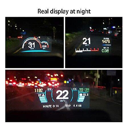 NHJYKJ OBD2 GPS Dual Mode OBD2 Head Up Display GPS HUD Digital MPH KMH Speedometer Water  Oil Temp RPM Let You Drive More Comfortable