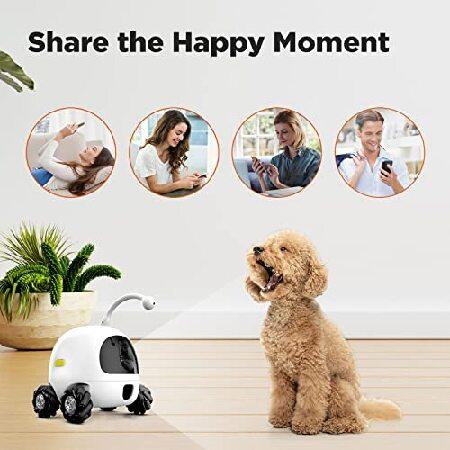 GULIGULI Pet Camera, Smart Companion Robot for Pets, Dog Treat Dispenser Camera, Movable 1080P Full HD WiFi pet Camera Night Vision, 2way Video, No Mo