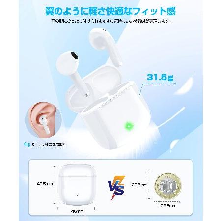 Bluetooth イヤホン ワイヤレスイヤホン 多機能タッチ操作 IPX7防水