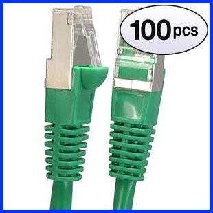 数量限定 特売 Gowos Cat6 Shielded Ethernet Cable 100 Pack 25 Feet Green 24awg Network Cable With Gold Plated Rj45 Molded Booted Connector 10 Gigabit Sec Hig コンビニ受取対応商品 Www Tiniciti Com