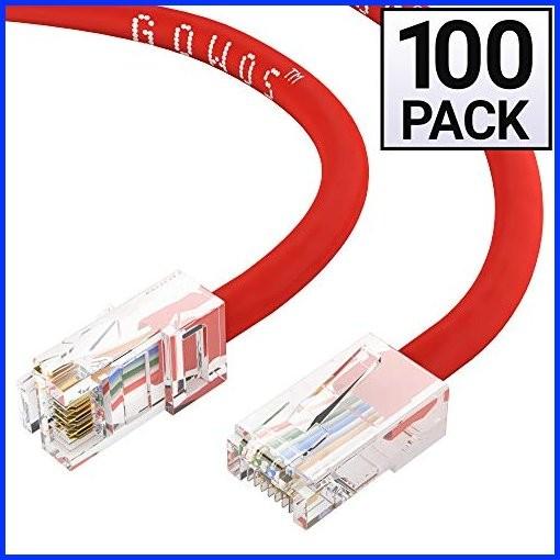1Gigabit/Sec High Speed LAN Internet/Patch Cable 24AWG Network Cable with Gold Plated RJ45 Non-Booted Connector 35 Feet - Red GOWOS Cat5e Ethernet Cable 350MHz 