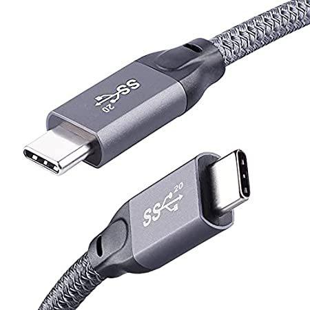 QCEs USB C - USB C ケーブル 6.6フィート Type C 3.1 Gen 2 ケーブル 10Gbps 90w 4K ビデオディスプ Lightningケーブル