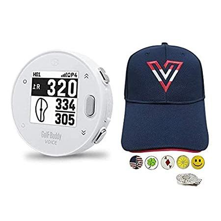 GolfBuddy Voice X Golf GPS/Rangefinder Bundle with 1 Volvik V-Logo Golf Hat レンジファインダーカメラ