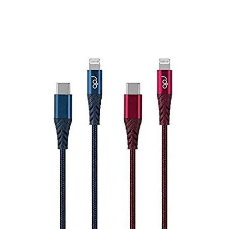 iPhone Charger Cable x 2 Bundle, Redbean Apple MFI Certified USB C to Light Lightningケーブル