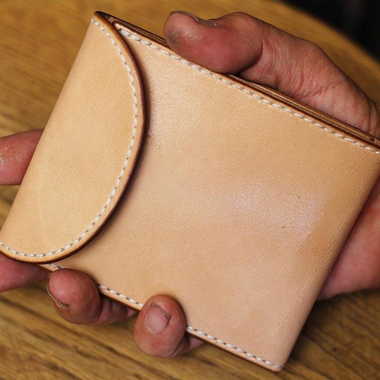小さい財布 三つ折り財布 栃木レザー ヌメ革 ミニ財布 ヌメ革財布