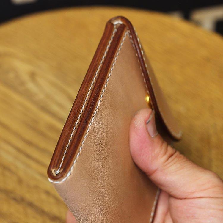 小さい財布 三つ折り財布 栃木レザー ヌメ革 ミニ財布 ヌメ革財布