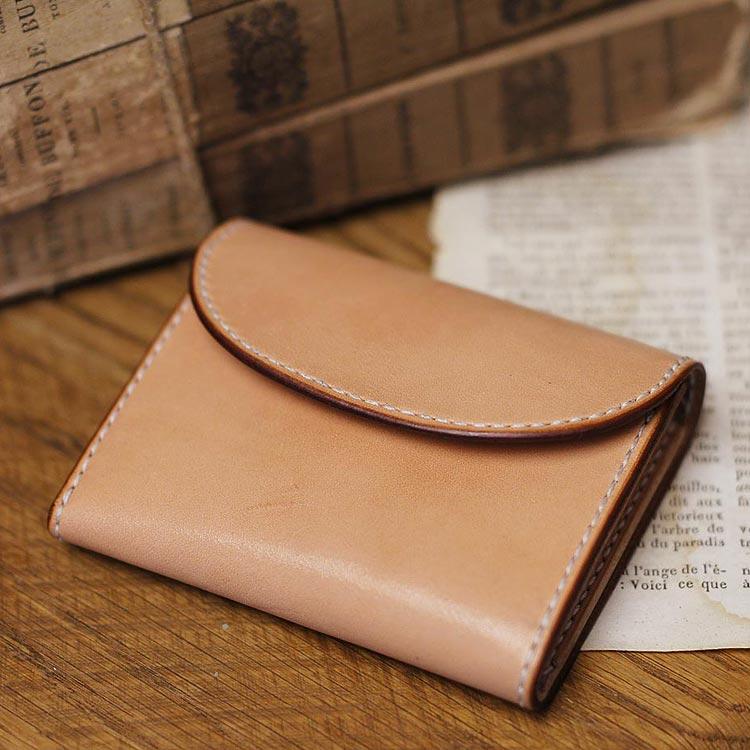小さい財布 三つ折り財布 栃木レザー ヌメ革 ミニ財布 ヌメ革財布