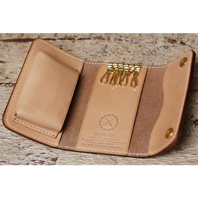 キーケース メンズ レザー 本革 ヌメ革 スマートキー収納