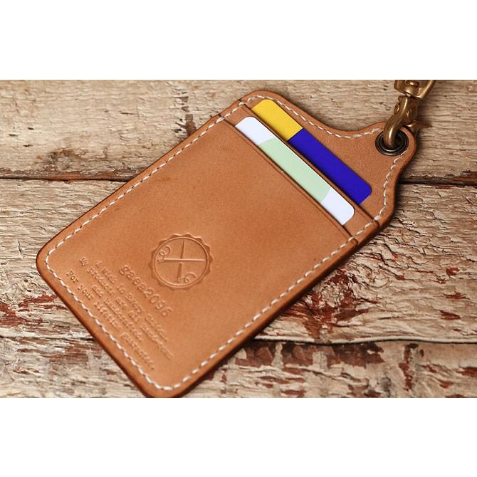 IDカードホルダー ヌメ革 サドルレザー 革ケース 栃木レザー 手縫い