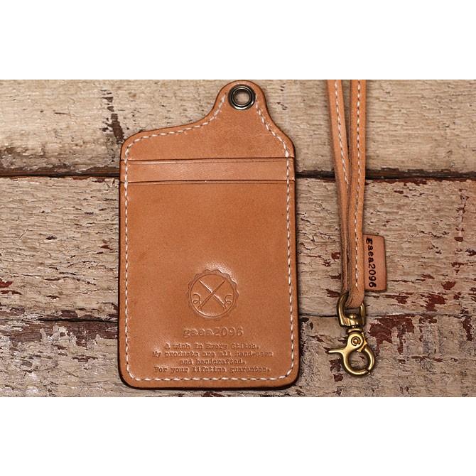 IDカードホルダー ヌメ革 サドルレザー 革ケース 栃木レザー 手縫い