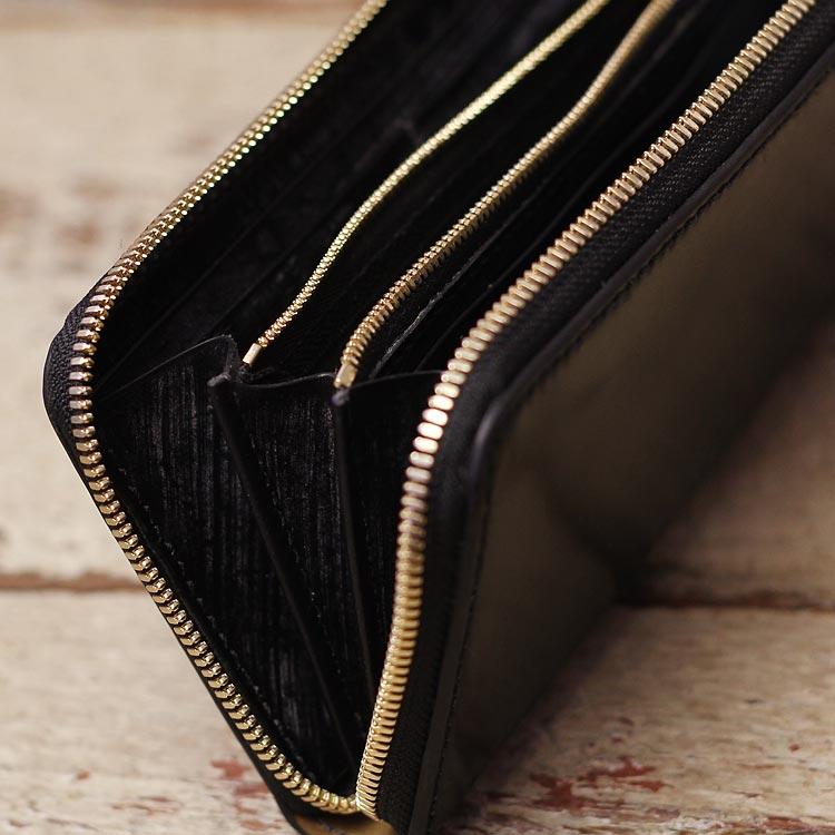 シェルコードバン ラウンドファスナー 長財布 ロングウォレット 革財布