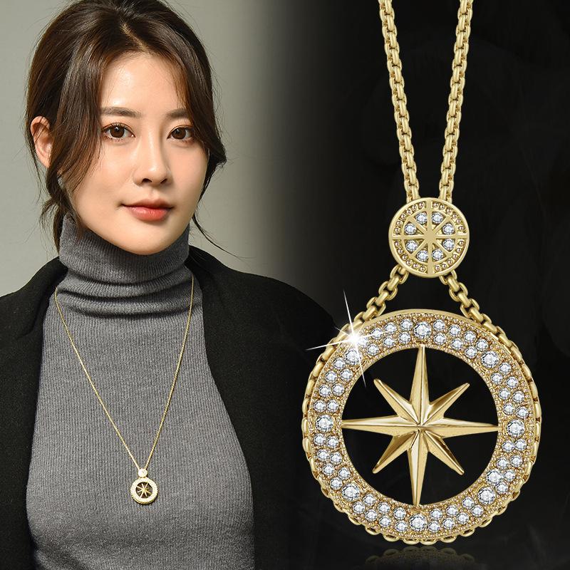 ネックレス レディース ロング チェーン ペンダント ゴールド シルバー 