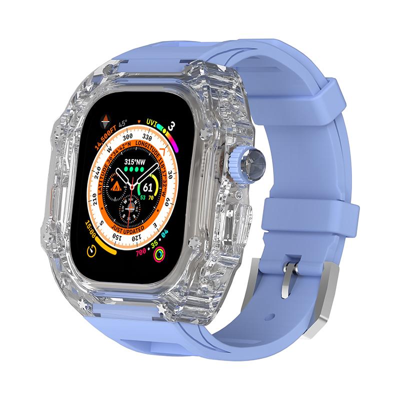 【新品】Apple Watch 49mm ultra ケースと バンドセット アップルウォッチ ウルトラ ケース 49mm 高級 一体型 ラバー Apple