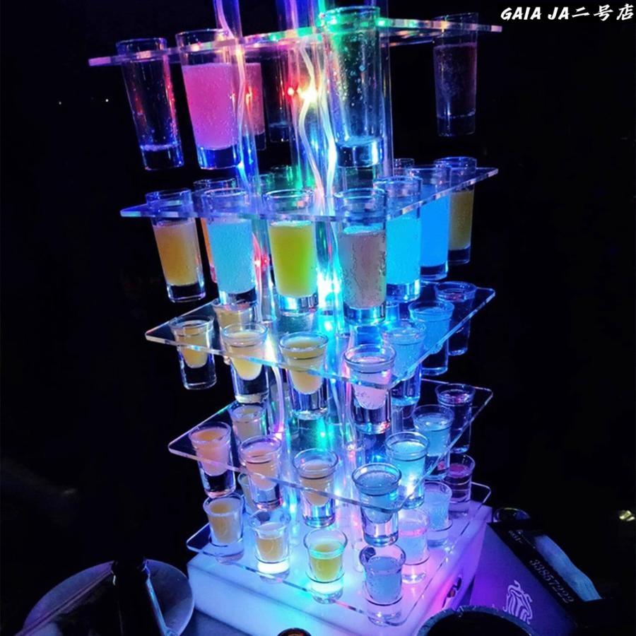 LEDワインラック 充電式 ワイングラスホルダー テキーラ観覧車 led酒