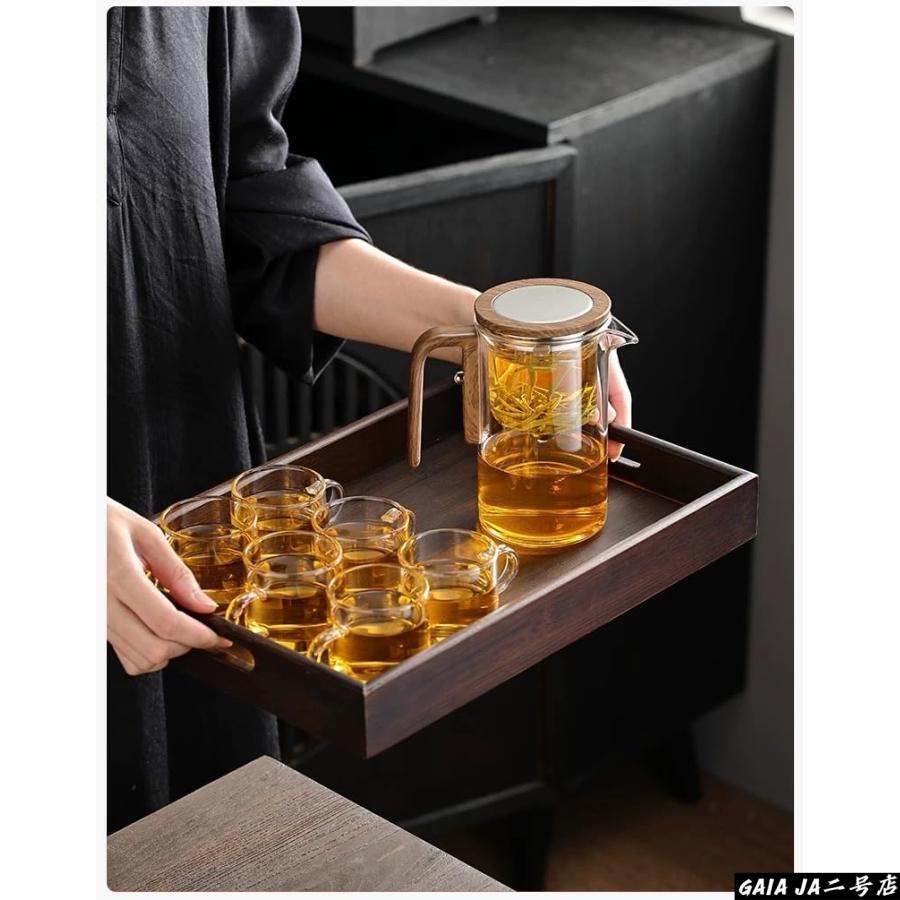 ガラス急須 ティーポット600/900ml お茶と水は自動的に分離されます