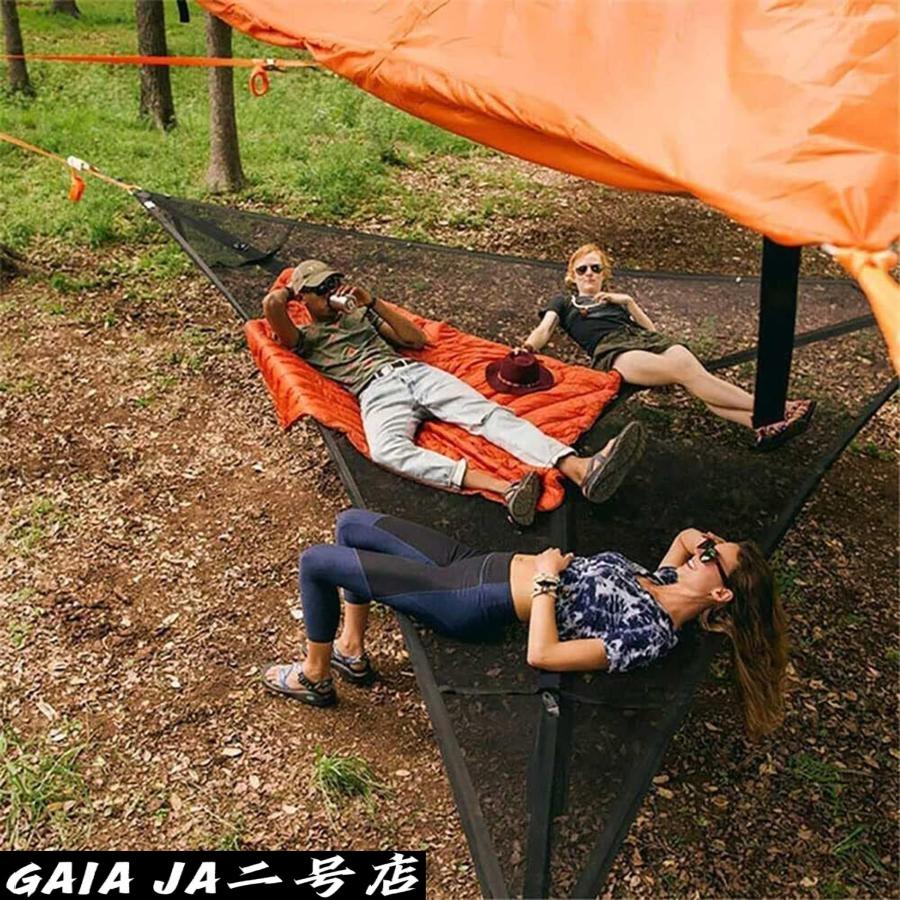 大きい ハンモック 三角形な 空中キャンプ用 折りたたみポータブル