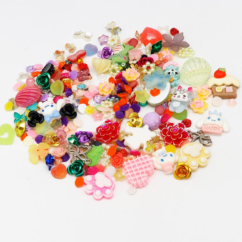 デコパーツ いろいろミックス 50g入り ハンドメイド お手芸