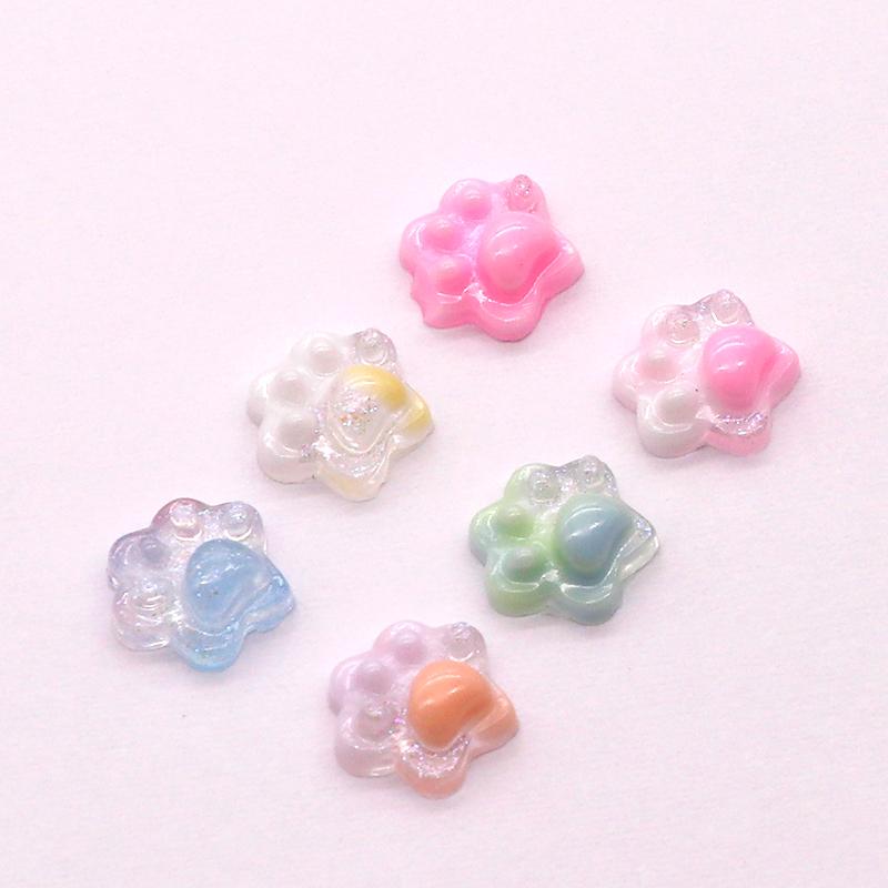 ネイルパーツ 蓄光 肉球 にくきゅう 約100個 : gaikicraft - 通販