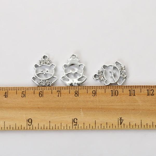 当日翌日発送 ストーン付きクマのパーツ 10個入り【2018/11/24入荷】|gaikicraft|02