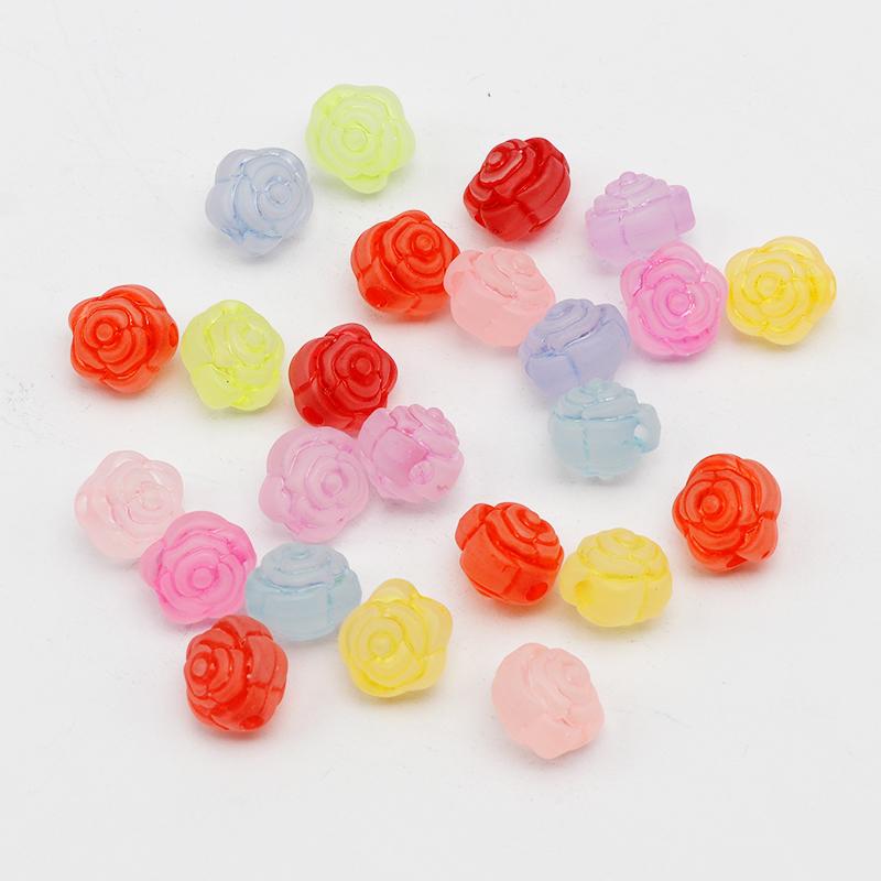 薔薇のビーズ バラ 多色ミックス30g : g3926 : gaikicraft - 通販 