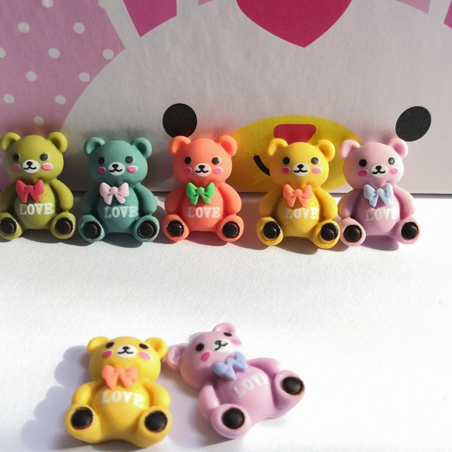 セール＆特集＞デコパーツ クマちゃん 約17*22ミリ 100個入り クマ 熊