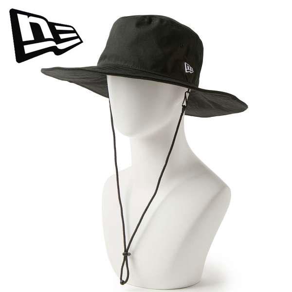【レア】Y's アドベンチャーワイドブリム 黒 ストラップ付き NEW ERA（ニューエラ） ◇◇メール便発送 ＜ニューエラ＞ ハット