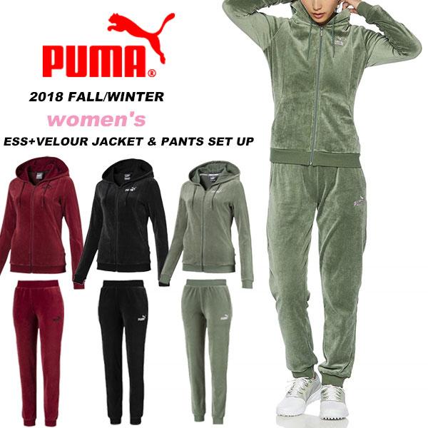 即納可 Puma プーマ 特価 Ess Velour Jacket Pants Set Up レディース ベロア上下セット Skw ガイナバザール 通販 Yahoo ショッピング