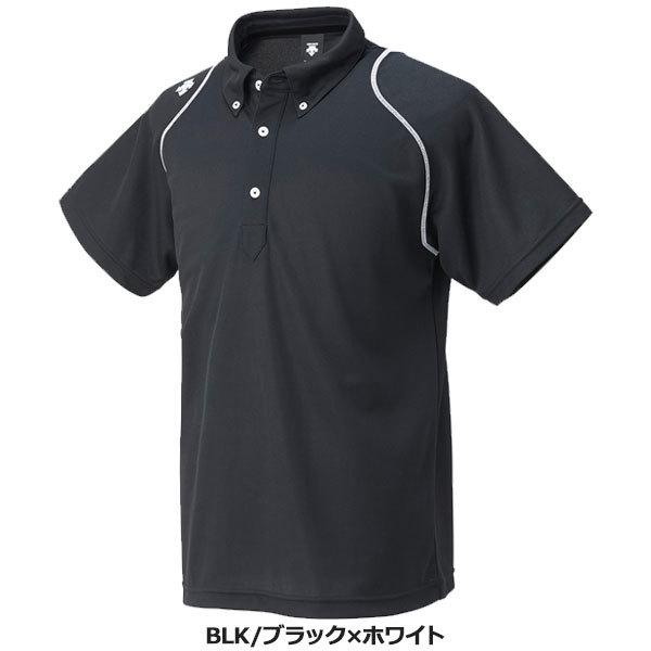 ◆◆○送料無料 メール便発送 ＜デサント＞ DESCENTE ユニセックス ボタンダウン半袖ポロシャツ DTM4600B｜gainabazar｜02