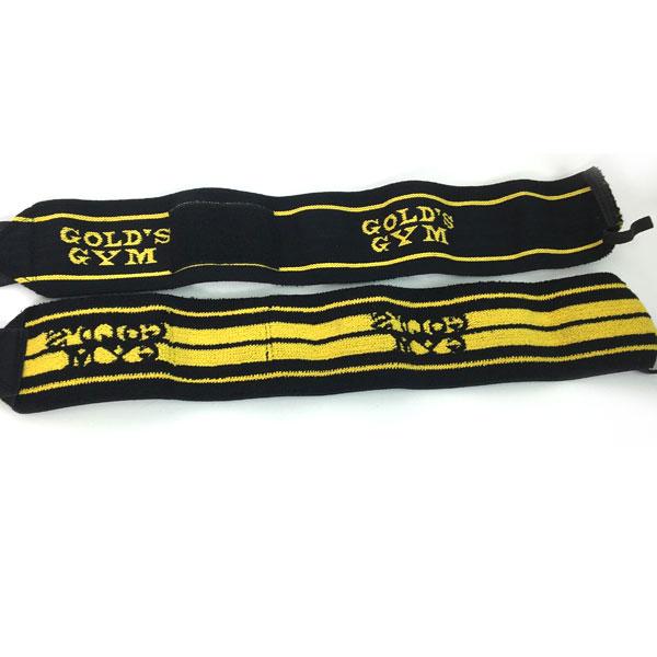 GOLD'S GYM リストストラップ 黒と黄色 ゴールドジム（GOLD'S GYM） メール便発送 即納可☆【GOLD'S GYM