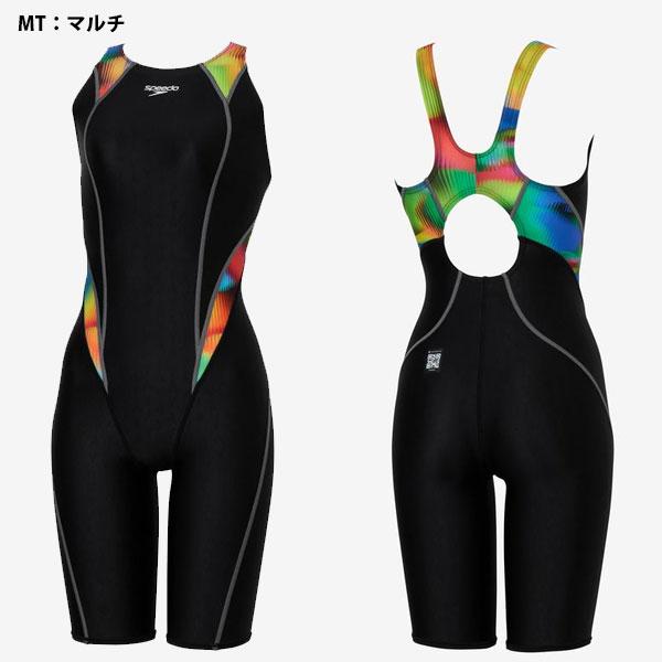 メール便発送 即納可★ 【SPEEDO】スピード プフレックスシグマカイミニオープンバックニースキン レディース 競泳水着/FINA SCW12552F_3