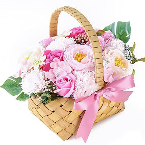 大流行中 ソープフラワー ウッドバスケット 母の日 ギフト 花 プレゼント 誕生日 女性 妻 花 出産祝い カーネーション 枯れない花 ブリザードフラワー ギフ 公式の Cervezasnazari Com