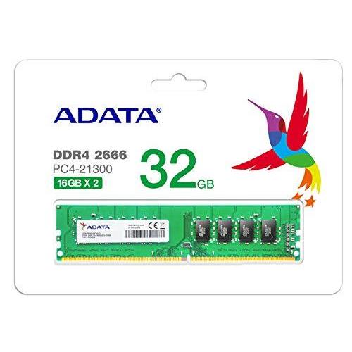 大人気新品  ADATA DDR4-2666MHz デスクトップPC用 メモリモジュール Premierシリーズ 16GB×2枚キット AD4U2666316G19 メモリー