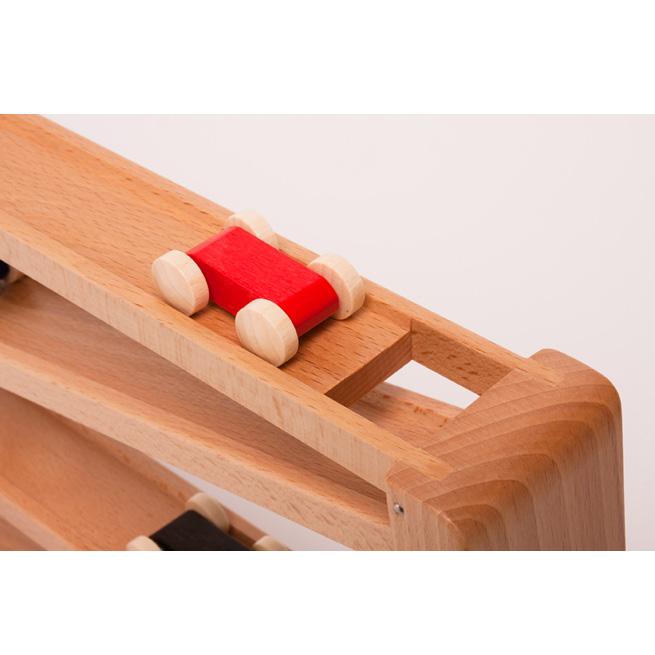 BECK 正規輸入品 木のおもちゃ トレインカースロープ クネクネバーン 