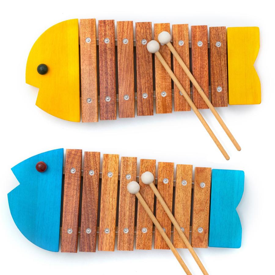 木琴 日本製 ボーネルンド おさかなシロフォン 名入れ 楽器 木のおもちゃ 出産祝い 誕生日 プレゼント 男の子 女の子 1歳 2歳｜gaju｜02