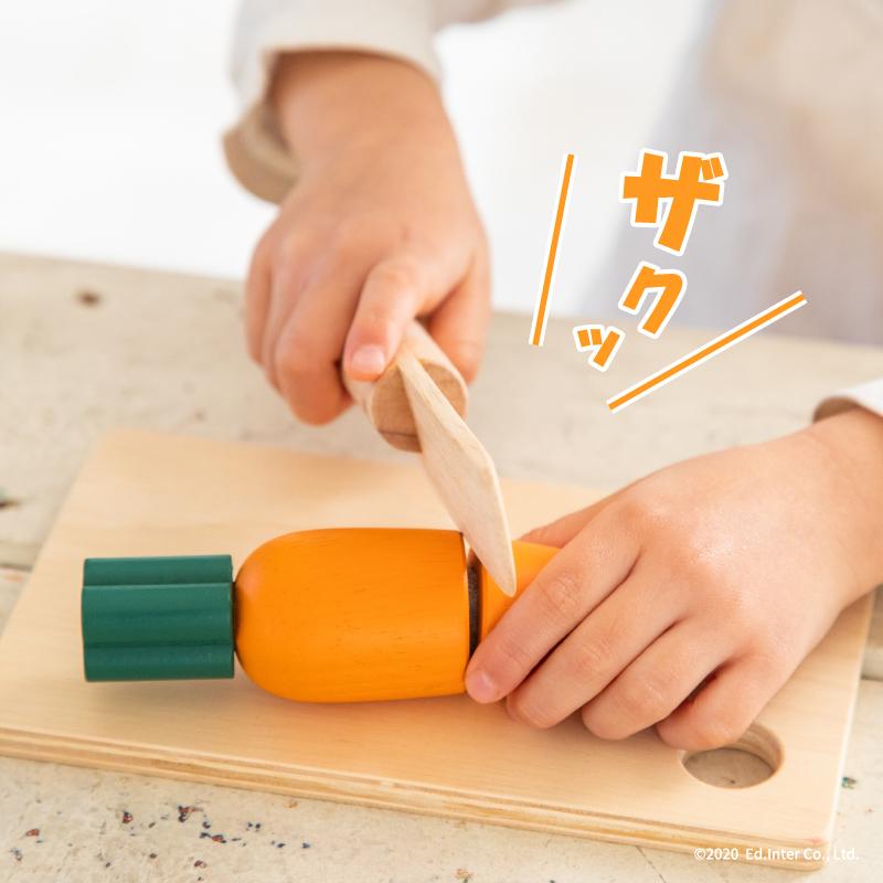 ままごと 木製 包丁・パンナイフ エドインター おままごと 誕生日 木のおもちゃ キッチン 知育玩具 出産祝い プレゼント ごっこ遊び 男の子 女の子 1歳 2歳 3歳 | エド・インター | 01