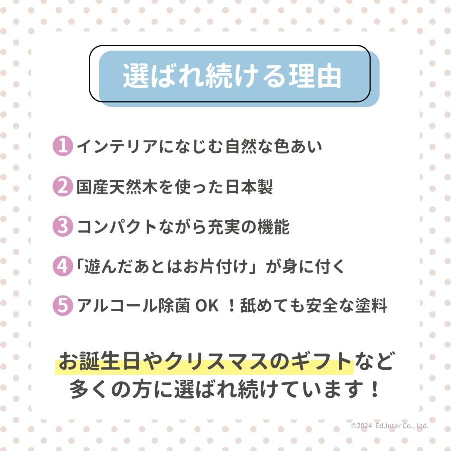 日本製 ままごと キッチン インテリアになじむ 名入れ無料I エドインター 名入れ無料 木製 卓上 コンパクト 収納 国産 おままごと 調理器具 おもちゃ 知育玩具の画像