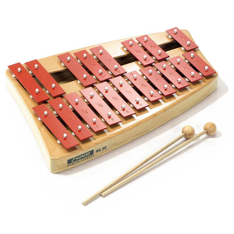 ●kouさま専用●SONOR NG30 メタルフォン グロッケン 鉄琴 ドイツ製 名入れ・ラッピング無料】 鉄琴 おもちゃ 楽器 二段メタルフォン 名