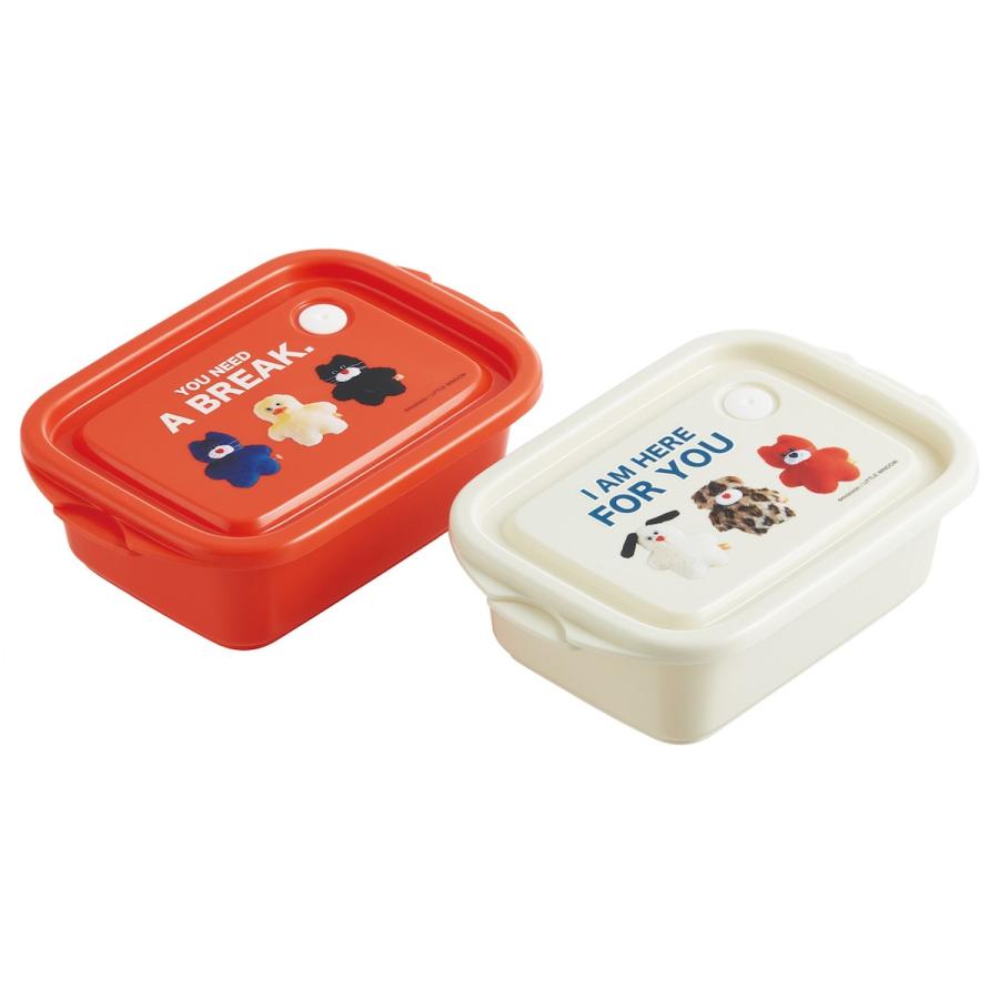 新商品 mojojojo シールボックス５００ｍｌ (２個入り) 容器 ランチ お弁当 グッズ キッチン Todd friands かわいい くま ねこ あひる いぬ 雑貨 738081 |  | 03
